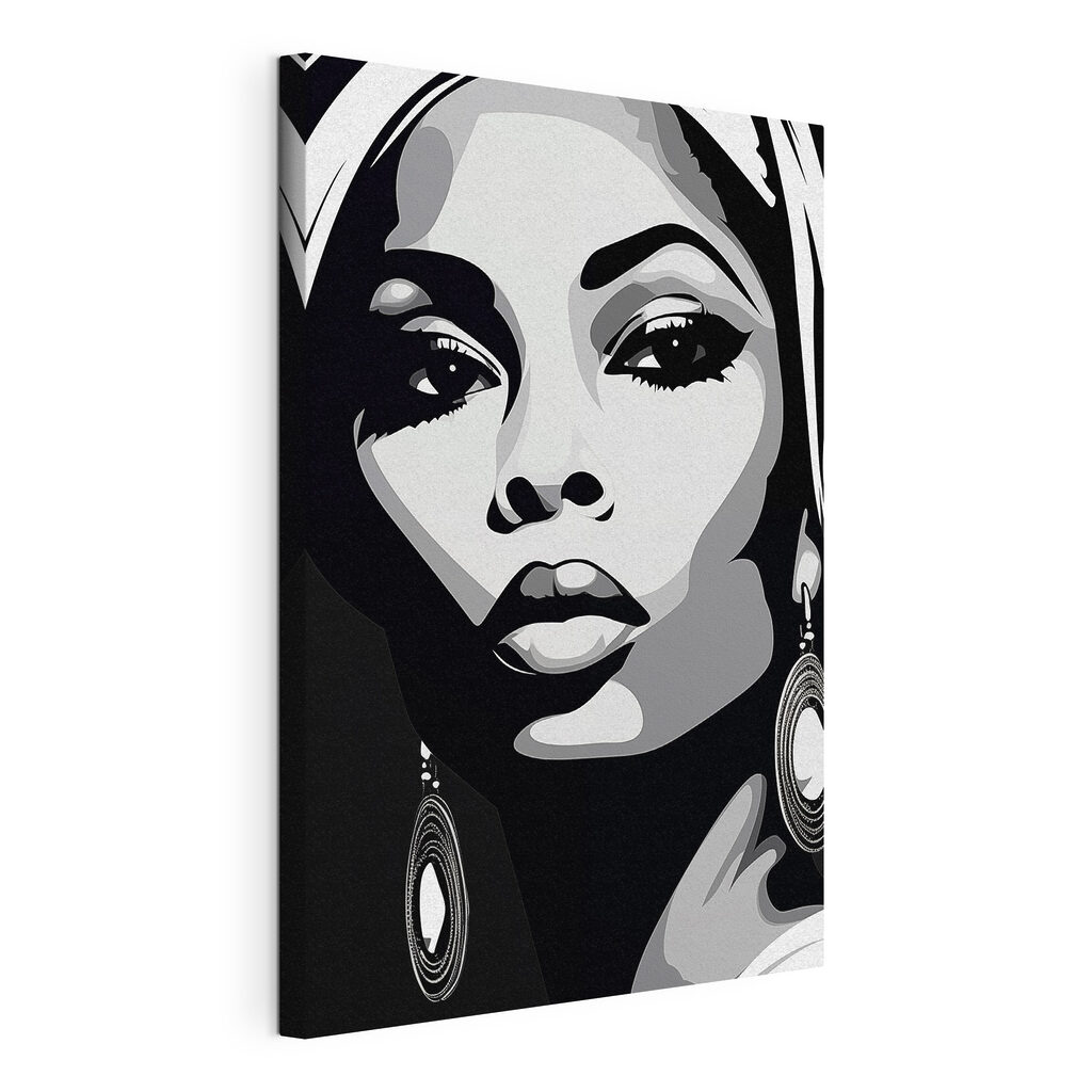 Woman with large earrings Woman with large earrings