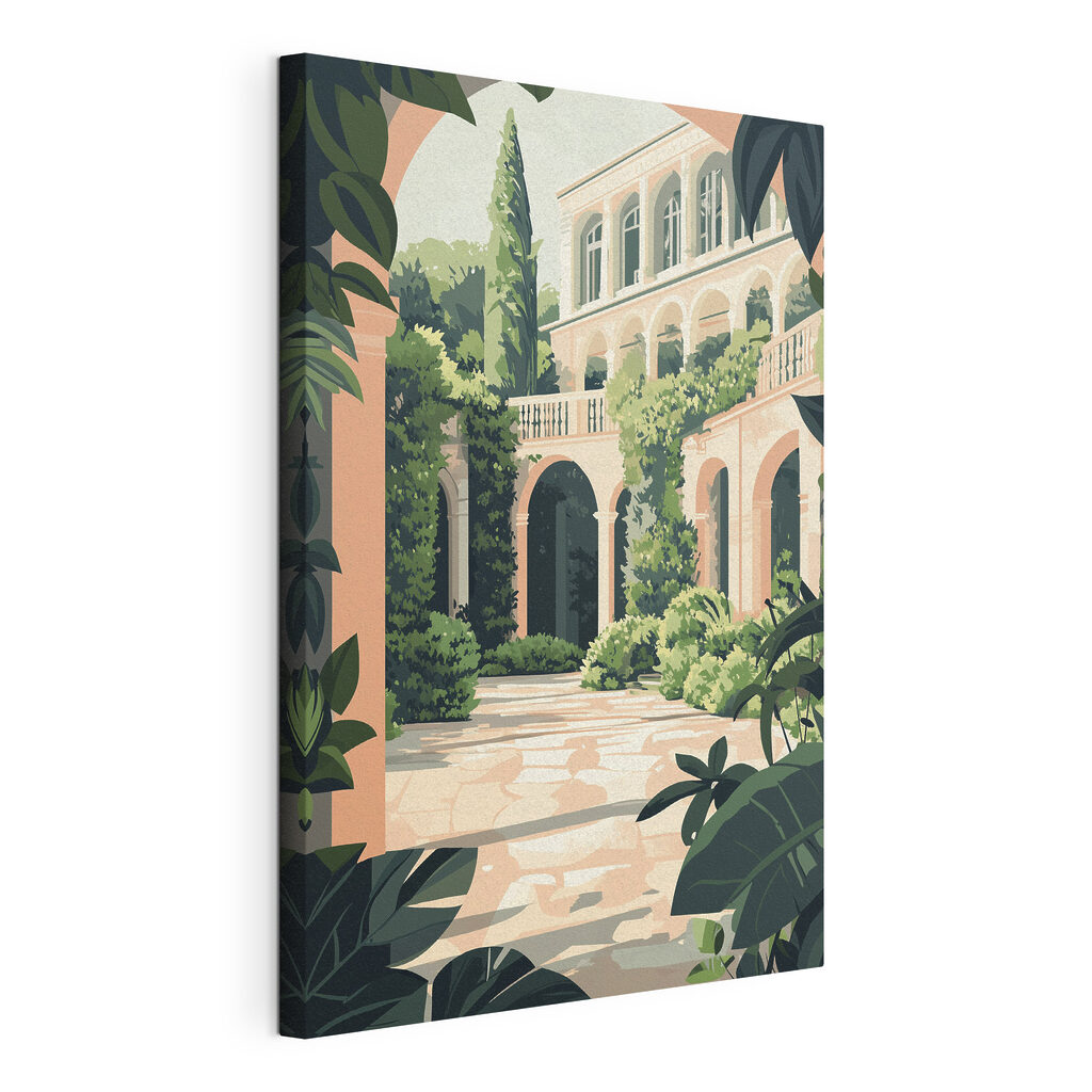 Building with a balcony and plants