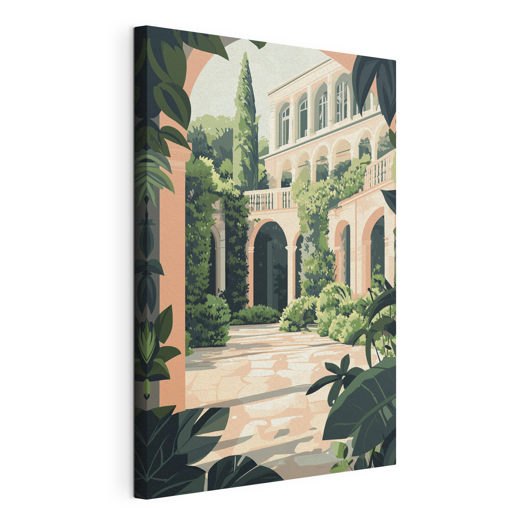 Building with a balcony and plants