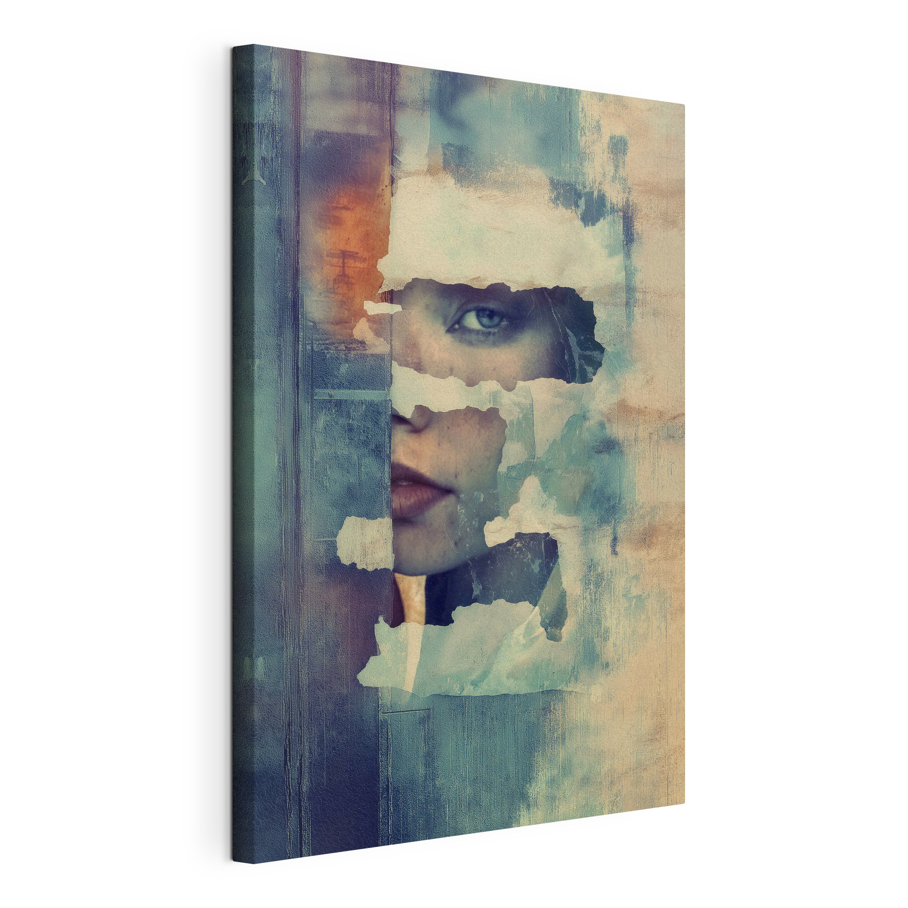 Woman's face through a window Woman's face through a window