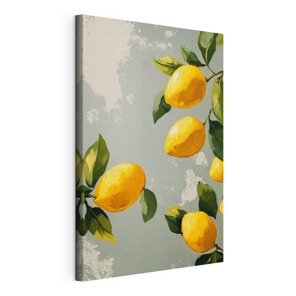 Painting of lemons on a tree Painting of lemons on a tree