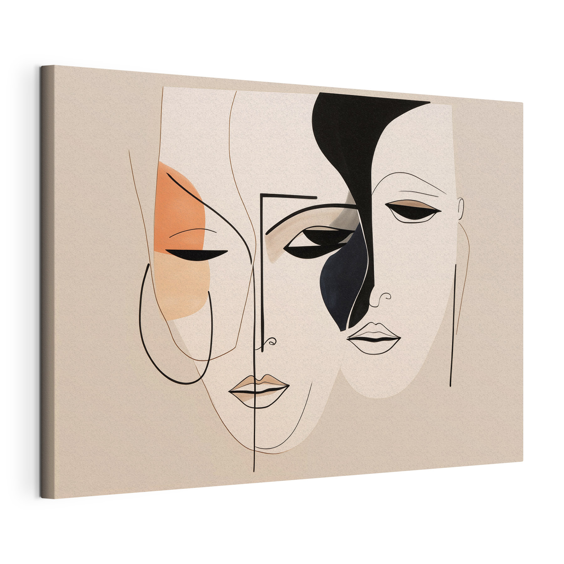 Drawing of faces with different colors Drawing of faces with different colors