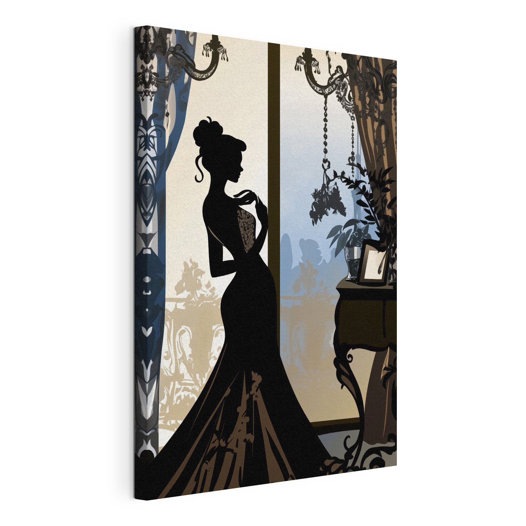 Silhouette of a woman in a dress Silhouette of a woman in a dress