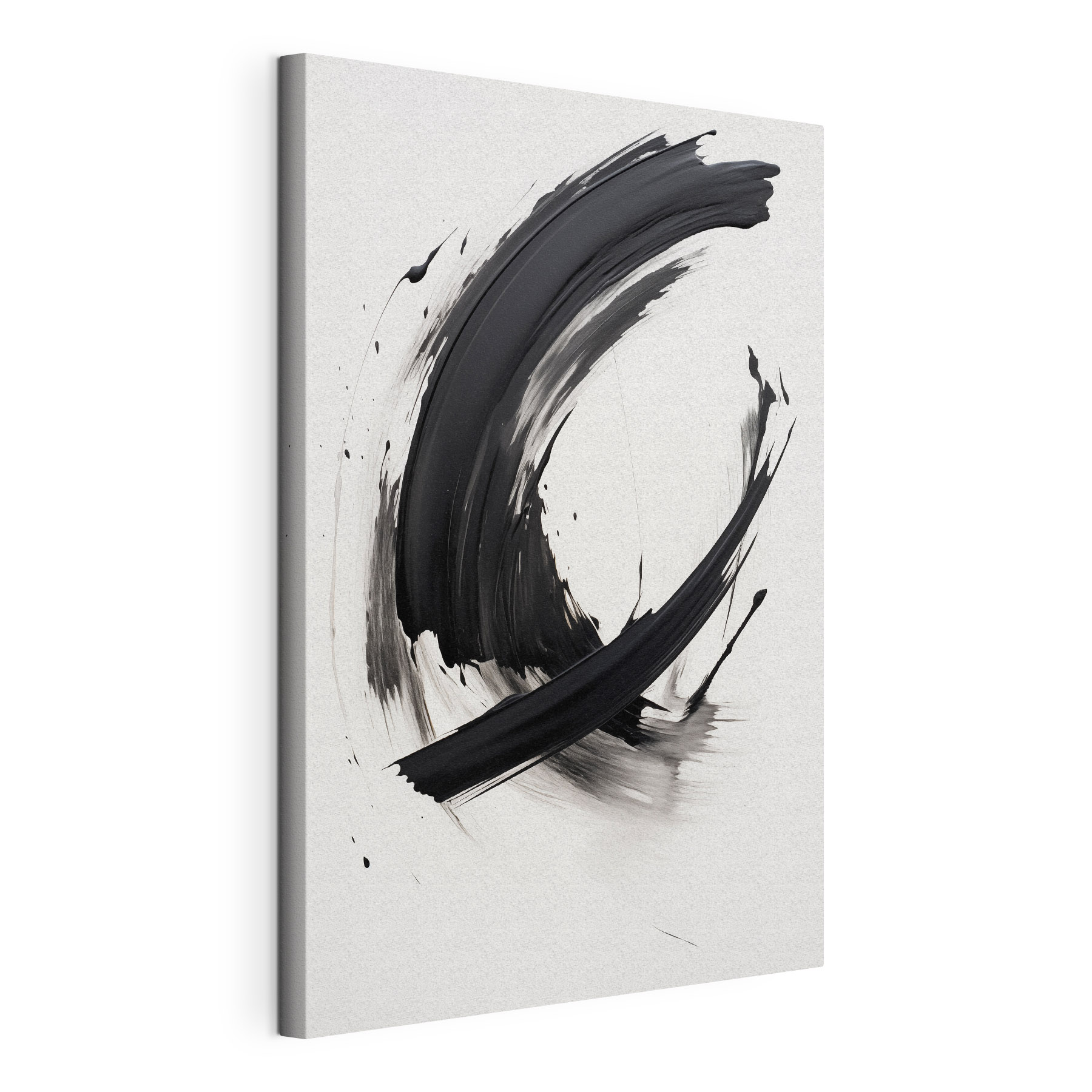 Black brushstroke on a white background Black brushstroke on a white background