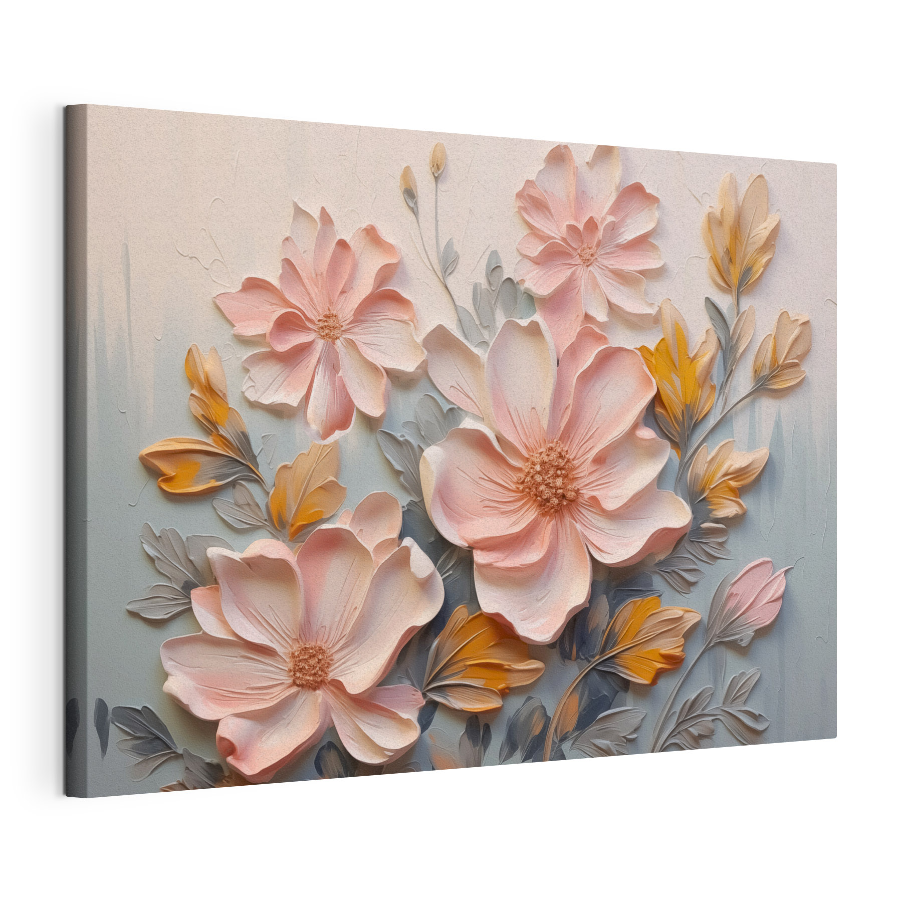 Painting of flowers and leaves
