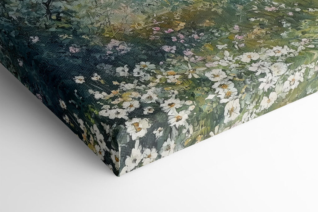 Painting of flowers and trees