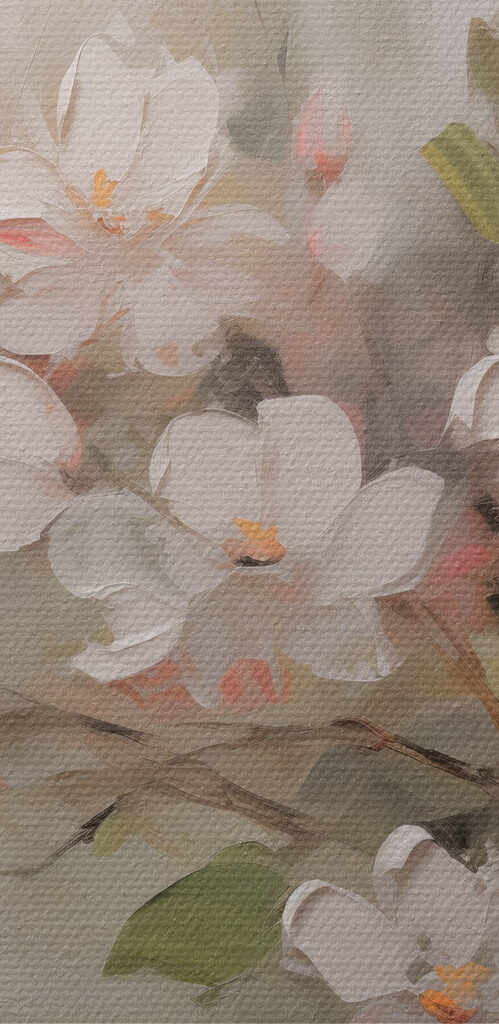 Painting of white flowers
