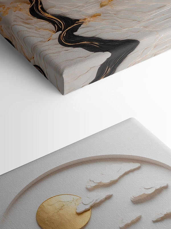 Serene landscape with flowing elements