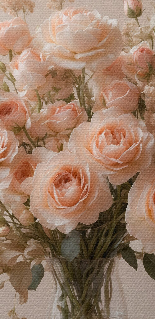 Vase of flowers on a white surface