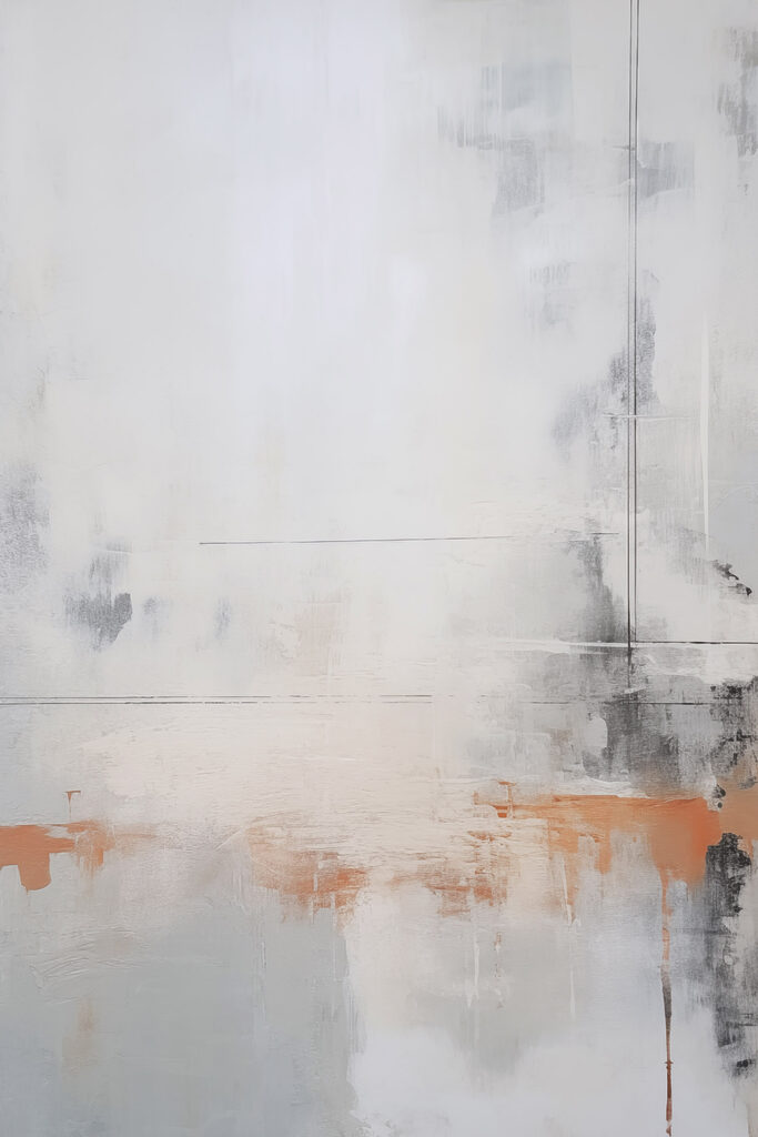 White and orange painting