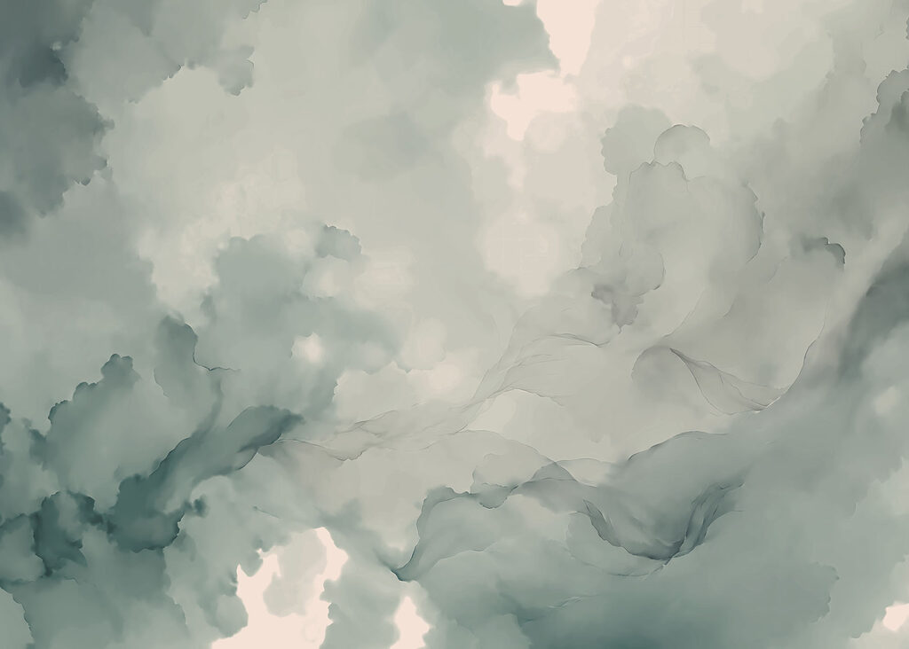 Soft, swirling clouds in muted tones