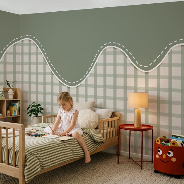 Diseño en verde y blanco