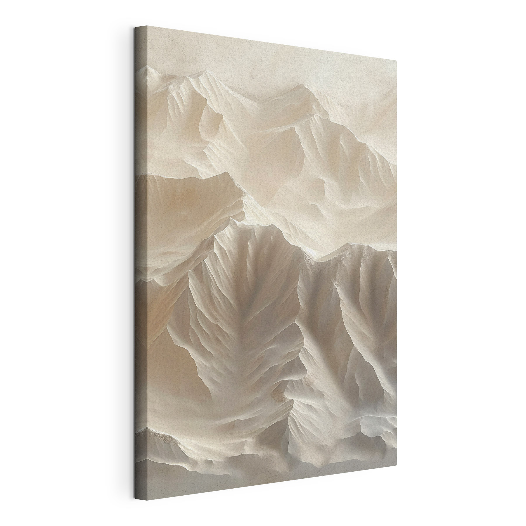 White mountain range with many layers of snow White mountain range with many layers of snow