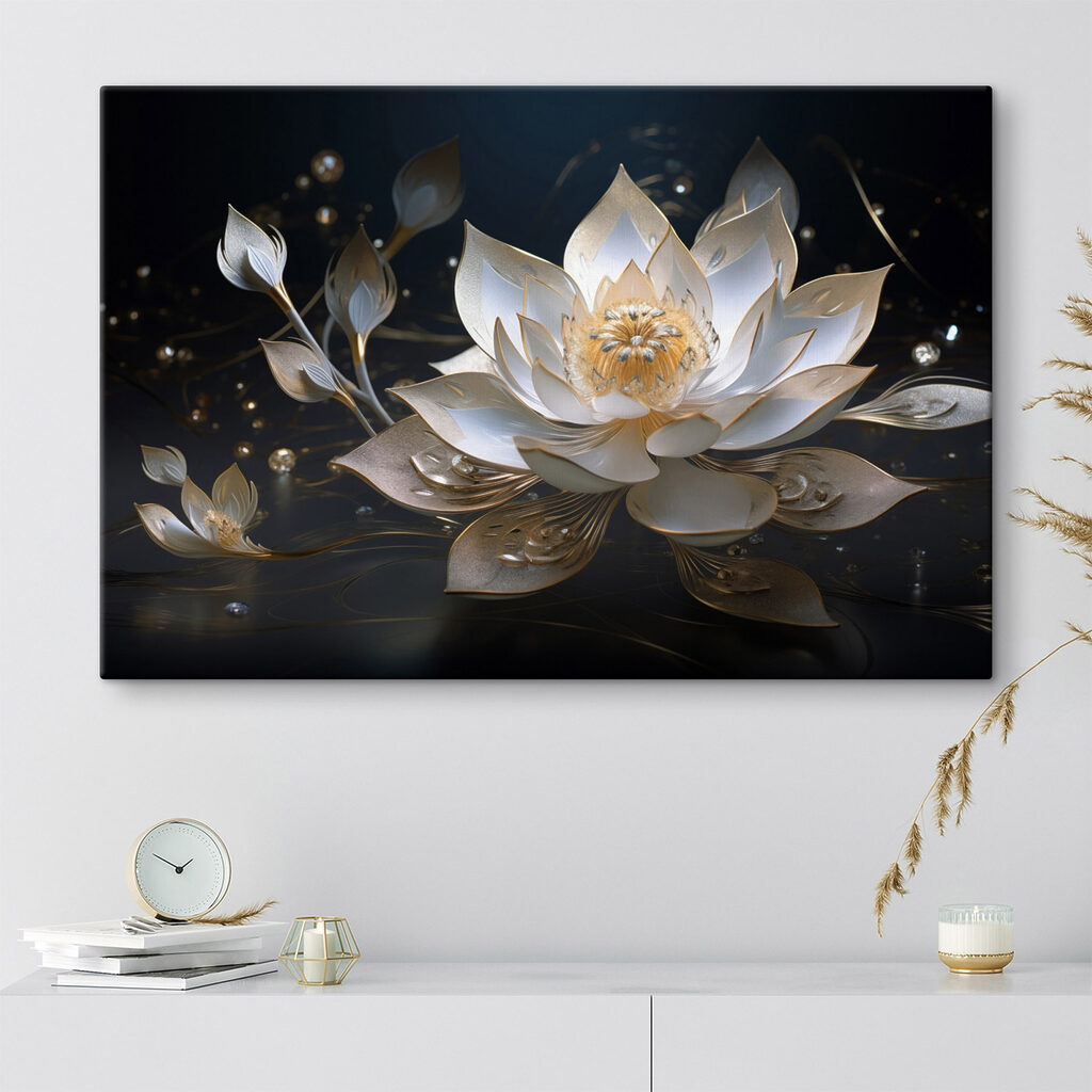 Elegant lotus blooms in soft light