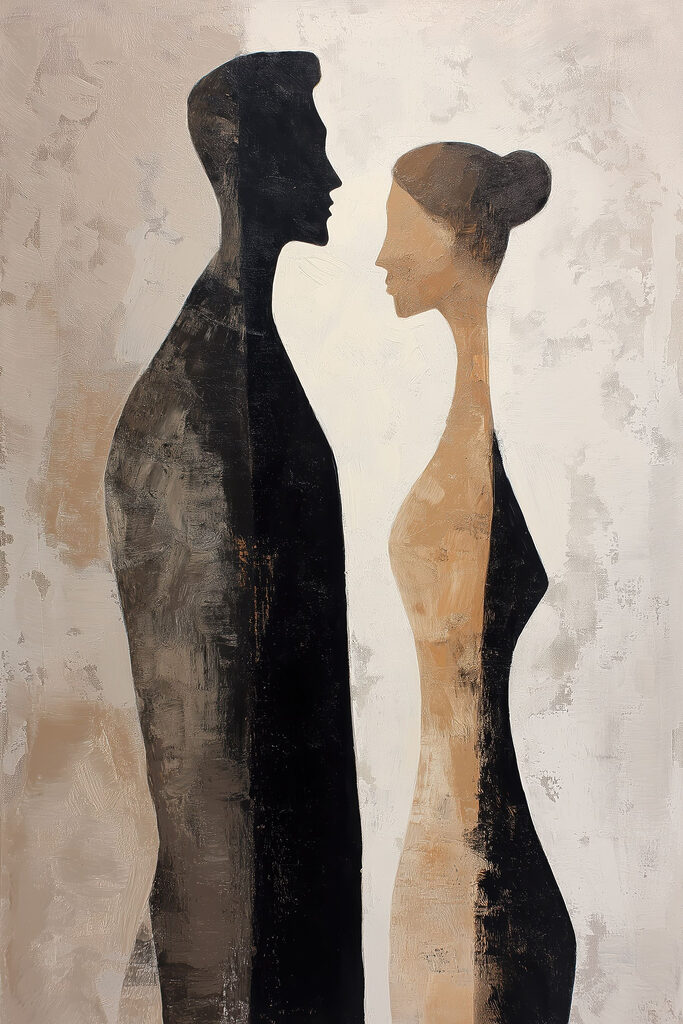 Painting of a man and woman