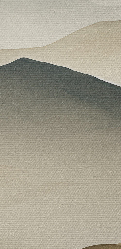 Landscape of mountains and fog