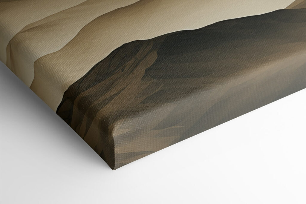 Landscape of mountains with fog