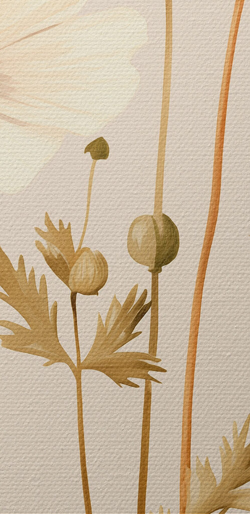 Delicate blooms in soft colors