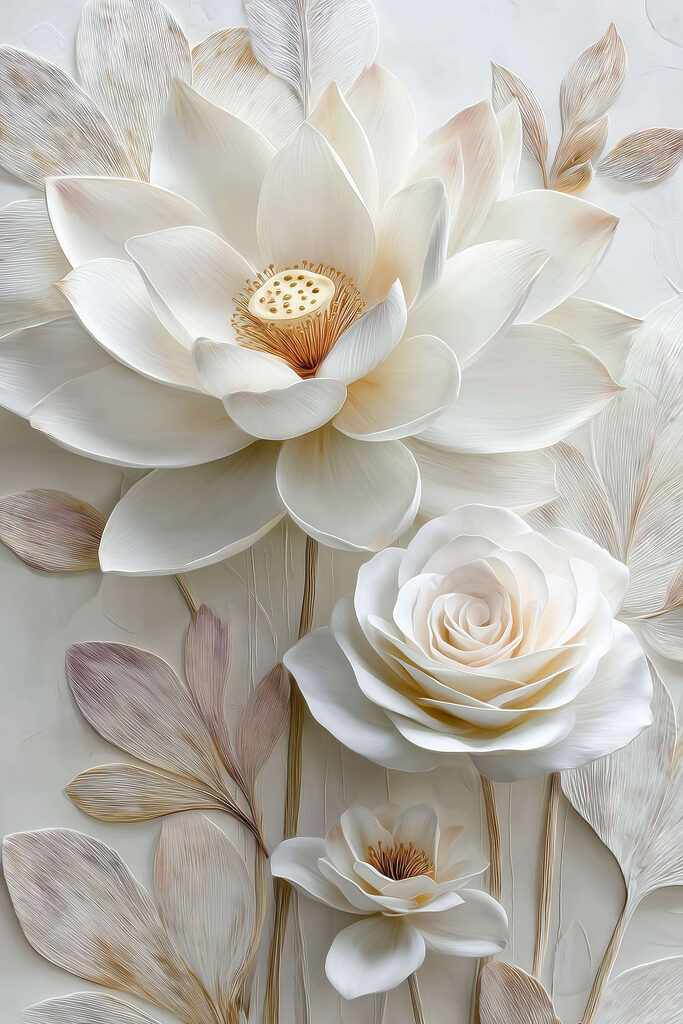 Delicate flowers bring serene beauty