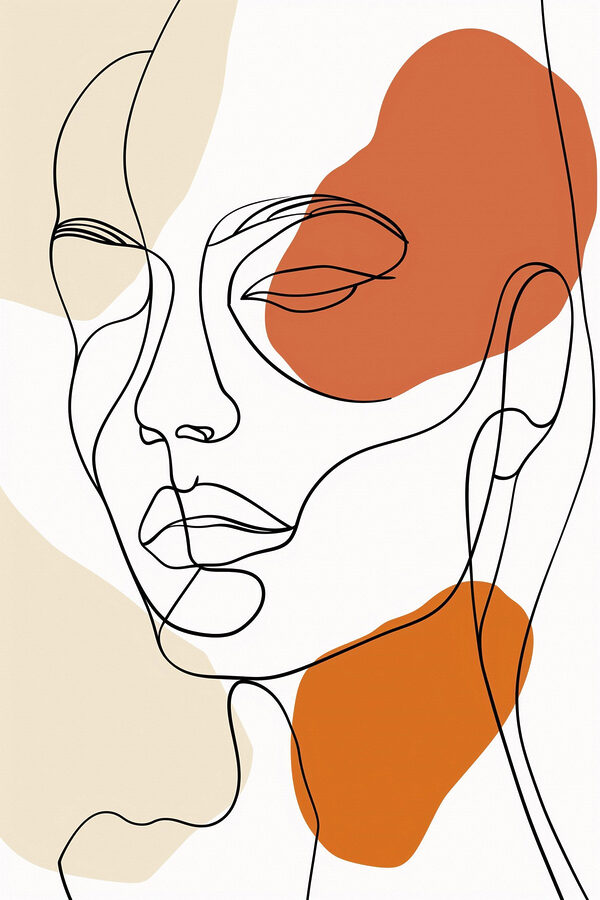 Drawing of a woman's face