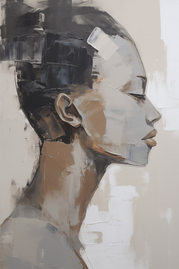 Painting of a woman's face