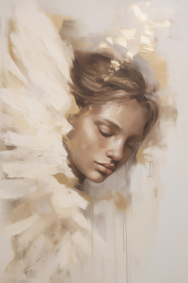 Painting of a woman's face