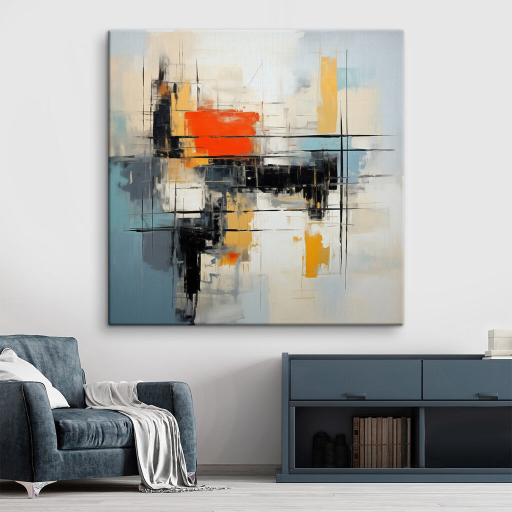 Painting of a colorful abstract art
