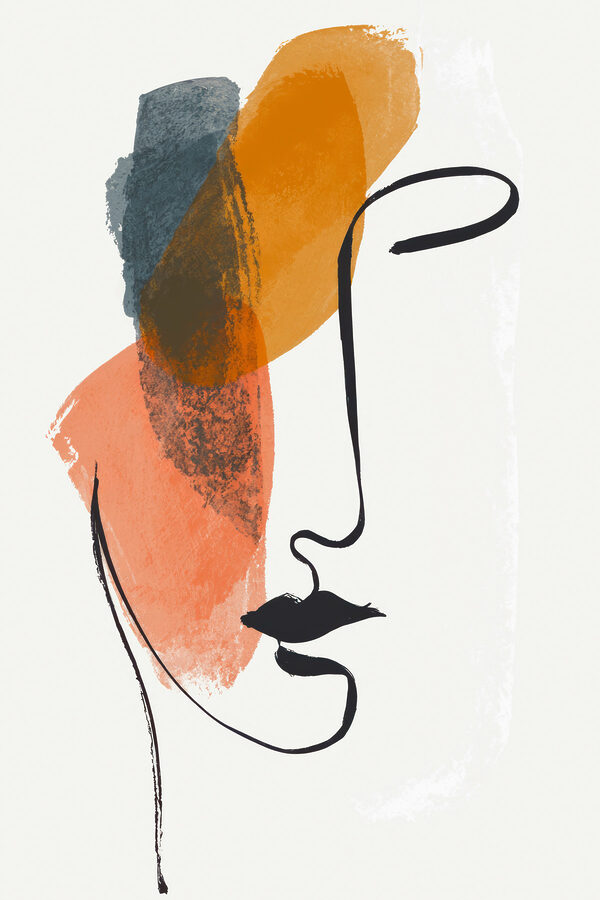 Face drawn with paint