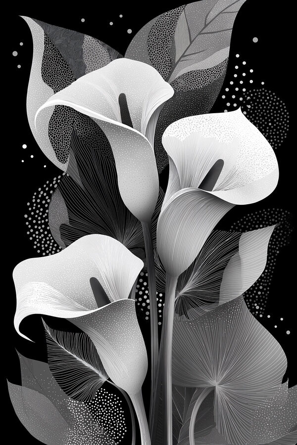 Elegantes motivos florales sobre un fondo oscuro Elegantes motivos florales sobre un fondo oscuro