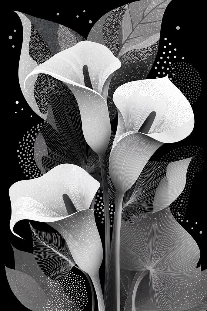 Elegantes motivos florales sobre un fondo oscuro Elegantes motivos florales sobre un fondo oscuro