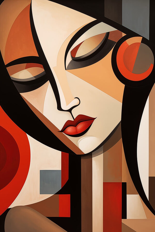 Painting of a woman's face