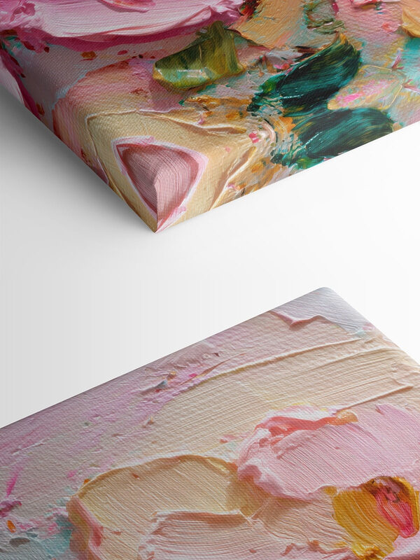 - Vibrant pink petals in soft hues