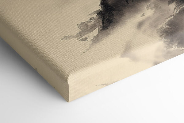 Mountain range with fog