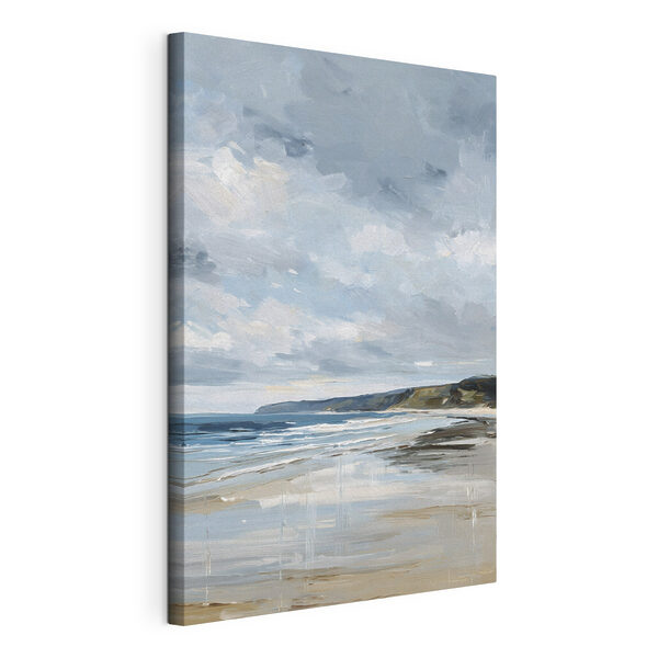 Cuadros Cuadros Playa con una masa de agua y colinas (SKU: s49567)