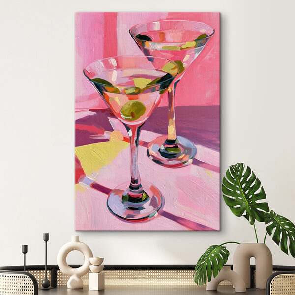 Cuadros Cuadros Juego de dos copas de martini (SKU: s49609)
