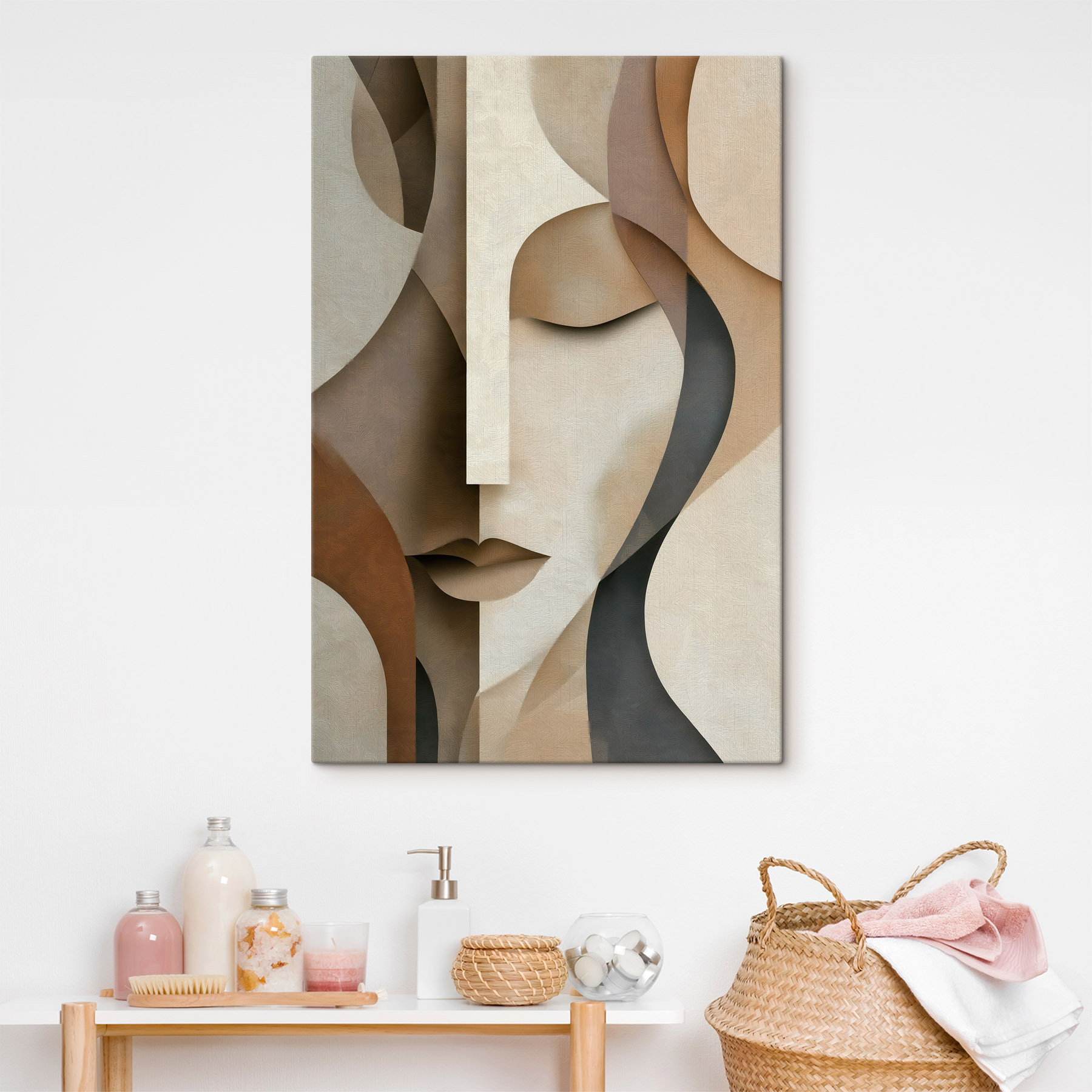 Face and face with different colors
