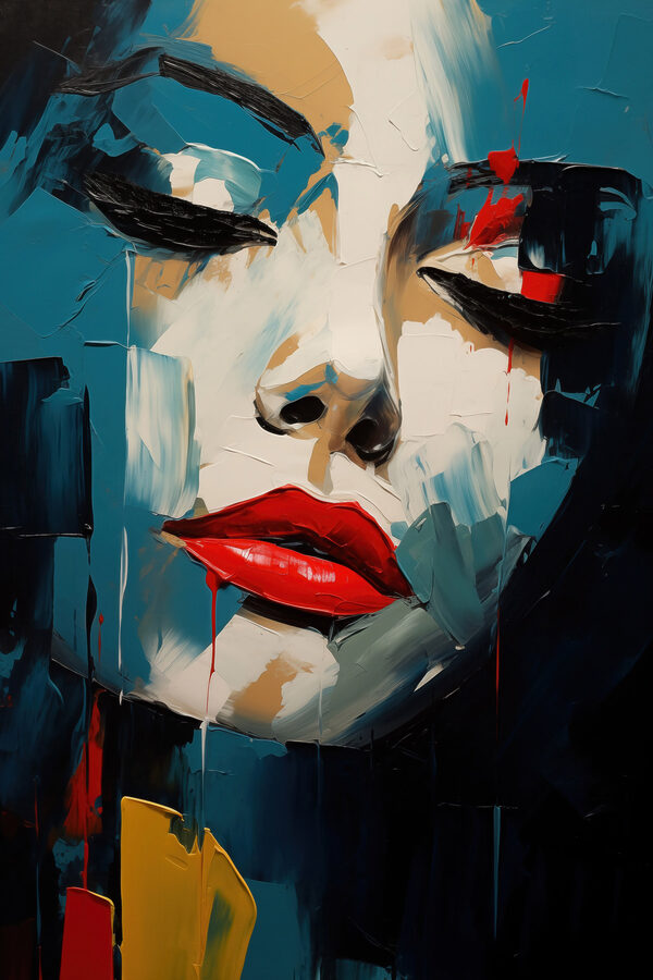 Painting of a woman's face