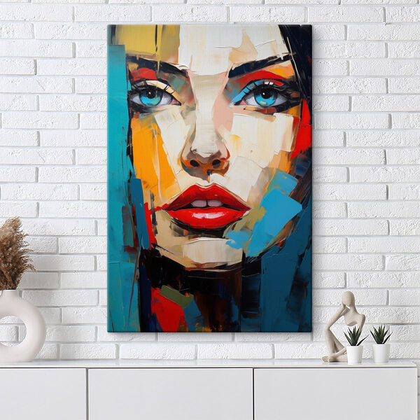 Painting of a woman's face