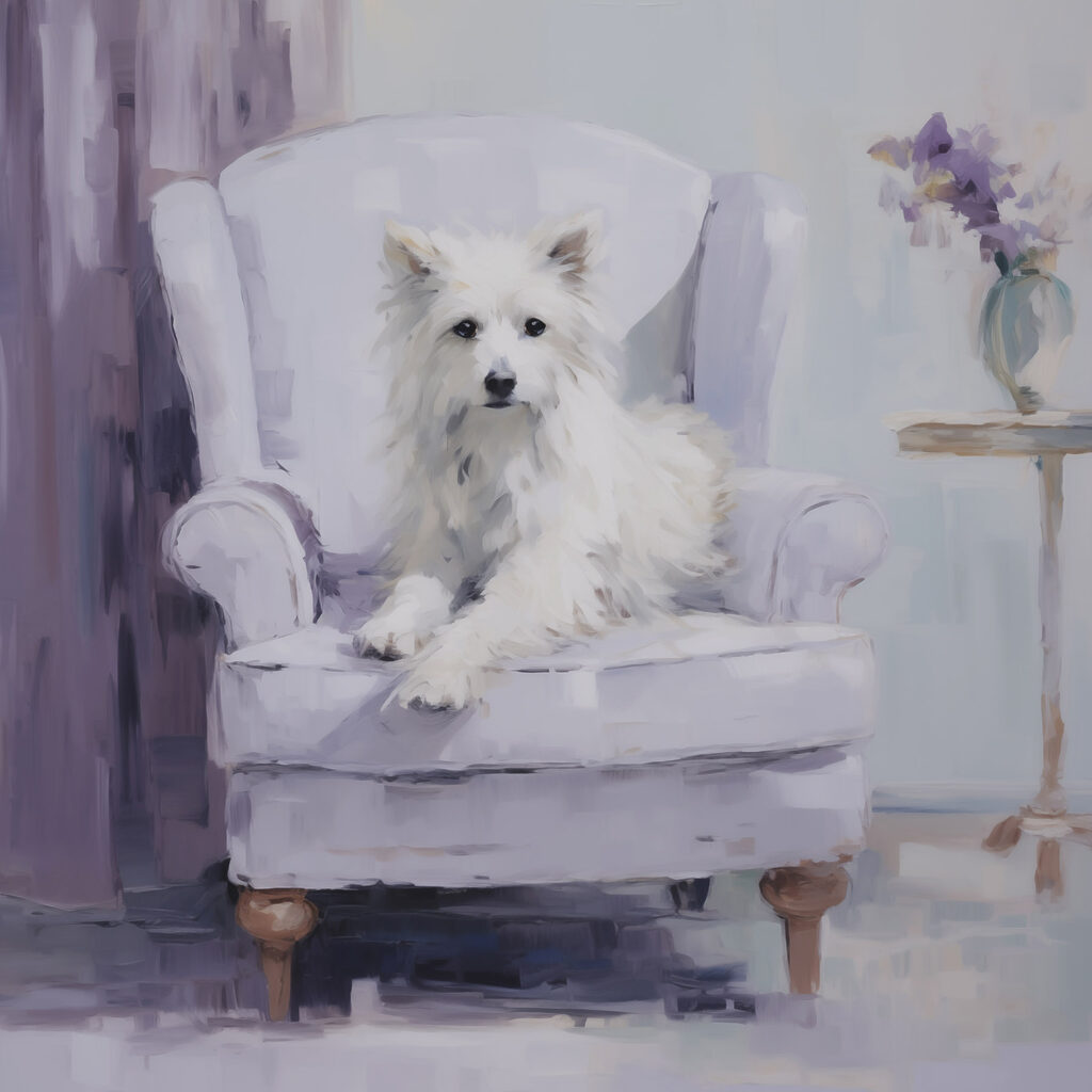 Dog sitting in a chair Dog sitting in a chair