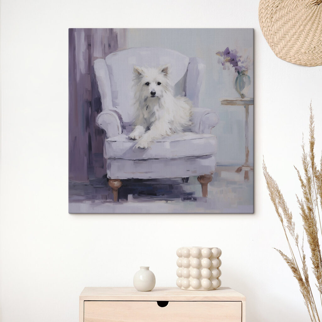 Dog sitting in a chair Dog sitting in a chair