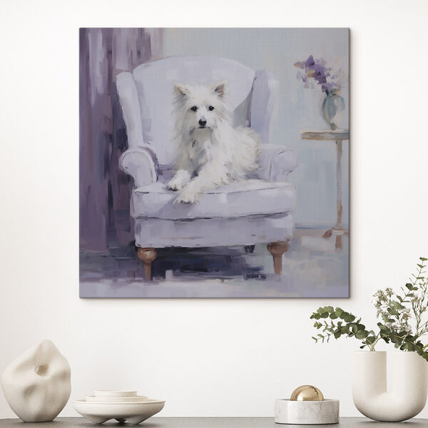 Dog sitting in a chair Dog sitting in a chair