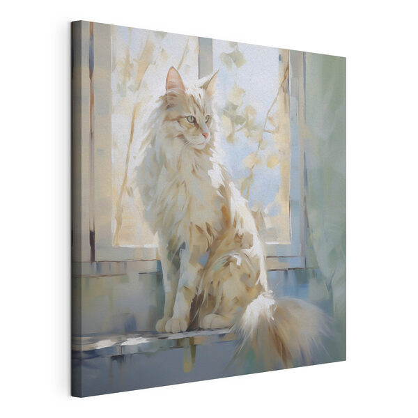Cat sitting on a window sill