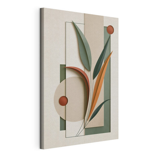 Artwork of leaves and circles