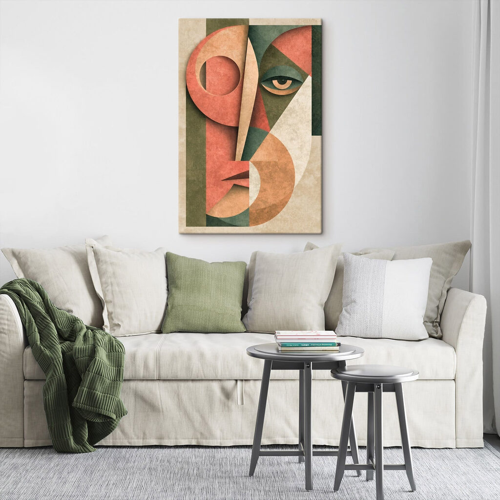 Colorful art piece of face