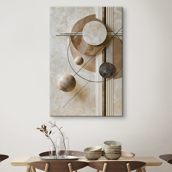 Cuadros Cuadros Decoración de pared con círculos y líneas (SKU: s49516)