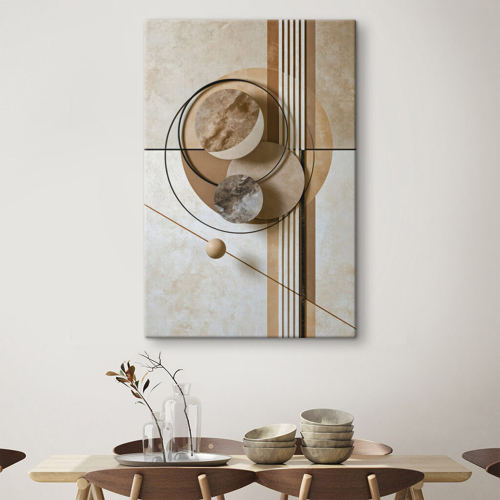 - Abstract shapes in neutral colors