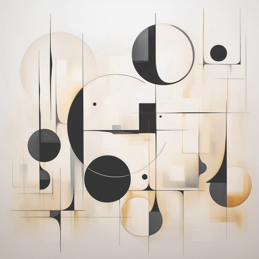 Black and white art piece