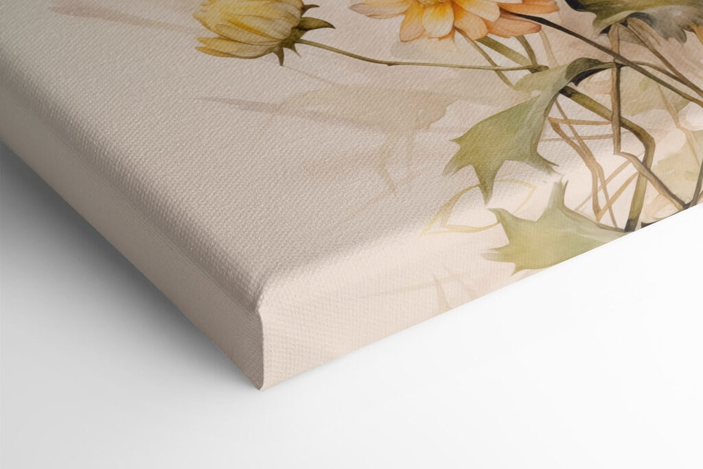 Painting of flowers on a white background Painting of flowers on a white background