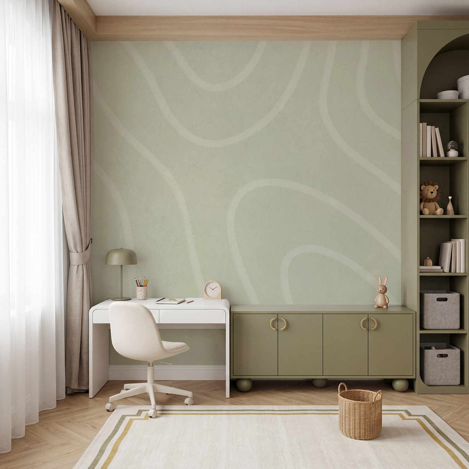 Diseño ondulado en blanco y gris