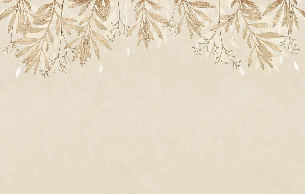 Soft leaves on a gentle backdrop